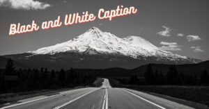 Black and White Caption